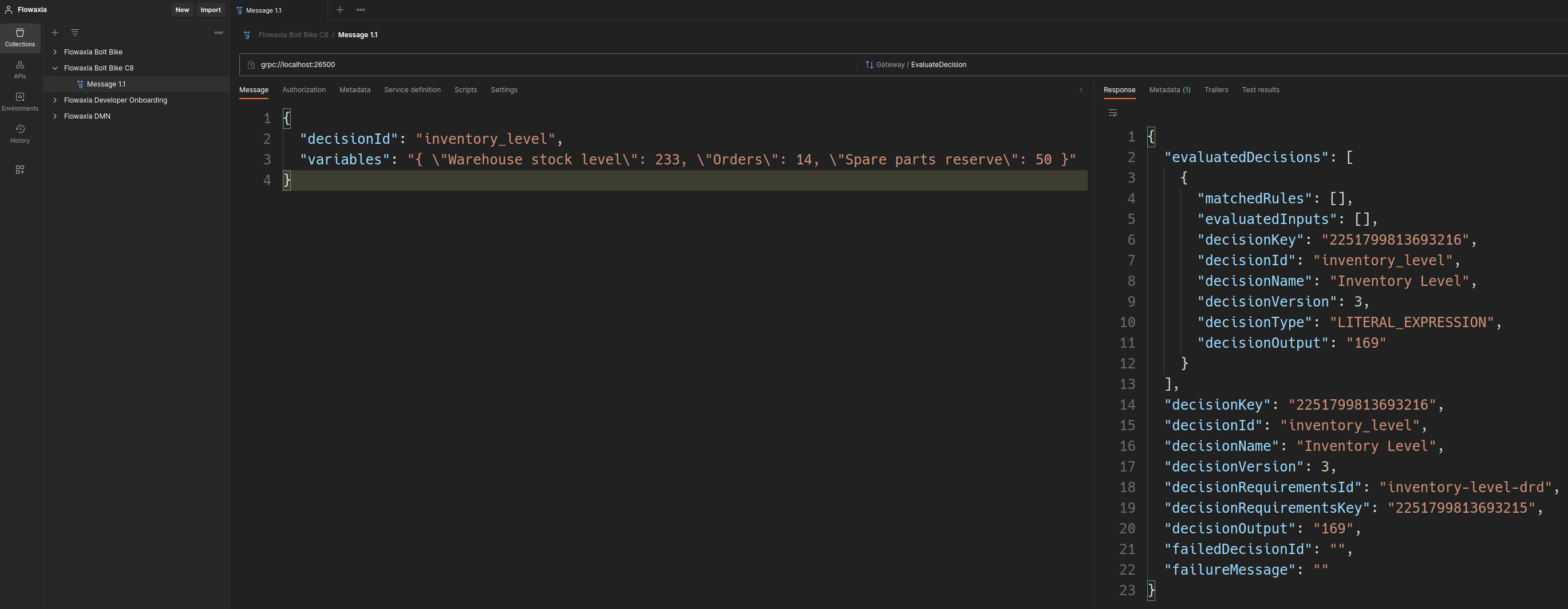 postman evaluated decision