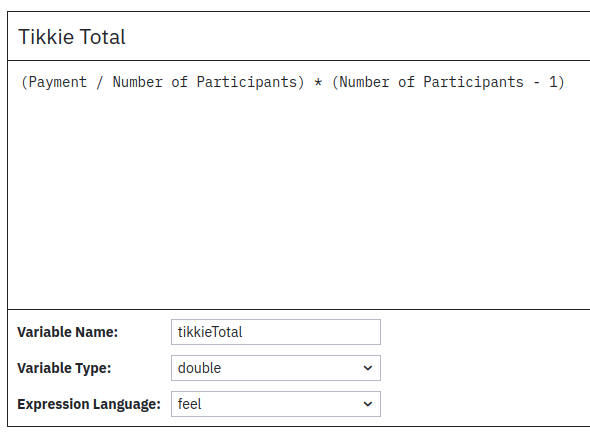 tikkie total literal expression
